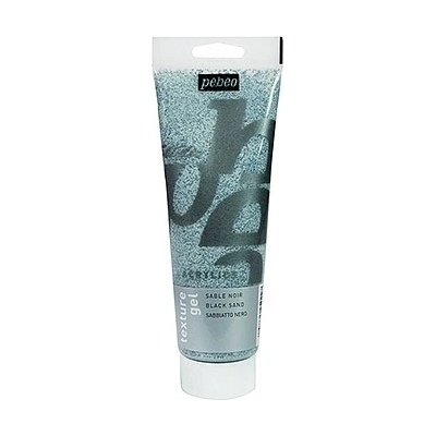 Pébéo Studio Acrylics Pískový texturovací gel černý 250 ml