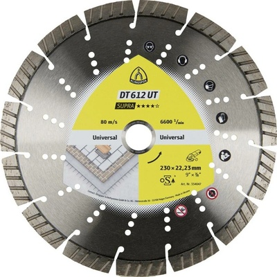 Klingspor 334047 DT 612 UT Supra diamantový řezný kotouč Průměr 230 mm Ø otvoru 22.23 mm stavební materiály, univerzální