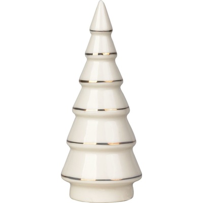 Dekorace MagicHome Stromeček bílý porcelán 4,5 x 4,5 x 11,2 cm