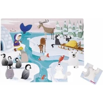 Image 1 of Janod - Детски пъзел за осезание - Живот на леда (J02773)