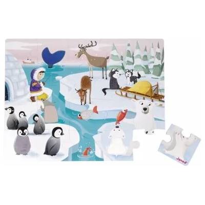 Janod - Детски пъзел за осезание - Живот на леда (J02773)