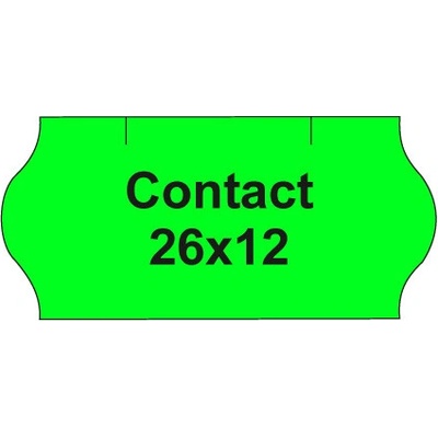 Cenovkové etikety Contact 26x12 zelené