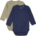Minymo Детско ежедневно термо бельо Minymo Kid's Body L/S (2-Pack) Everyday base layer - Dark Navy - размер 68 (EU) (714-1852-0414)
