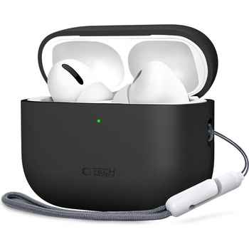 Tech-Protect Силиконов кейс за Apple AirPods Pro 3 от Tech Protect Silicone - Черен (5906302333028)