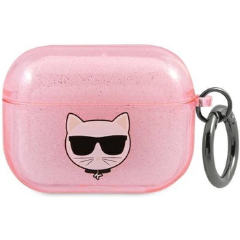 Image 1 of KARL LAGERFELD Калъф Karl Lagerfeld TPU Glitter Choupette Head Case за Airpods 3 - Розов (3666339009182)