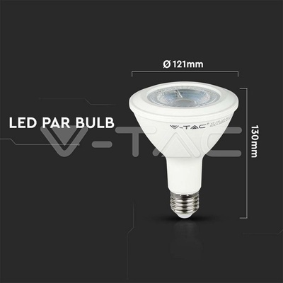 V-TAC PRO LED žiarovka E27 PAR38 12,8W 3000K
