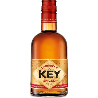 Key Rum Caribbean Spiced Gold 35% 0,5 l (čistá fľaša)