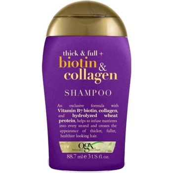 OGX Biotin Collagen Mini šampon na objem vlasů 88 ml
