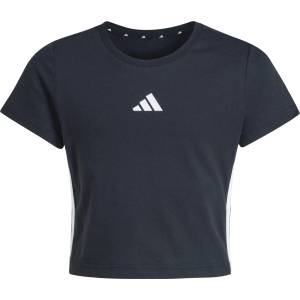 Adidas Детска тениска adidas Kid's Essentials Crop T-shirt - Black / White - размер 140 (EU) (704-6484-0112)