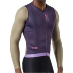 Castelli Мъжка фланелка с дълъг ръкав за колоездене Castelli Corretto L/S Jersey Cycling jersey - Night Shade / Elmwood / Rosa Giro (056-3887-0413)