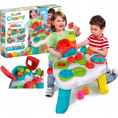 Clementoni Clemmy Baby Veselý hrací stolek s kostkami a zvířátky