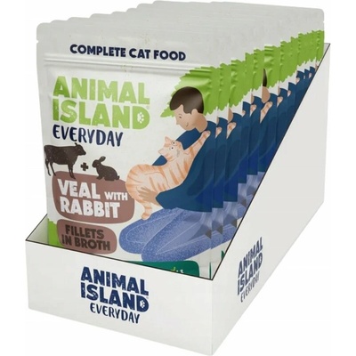 ANIMAL ISLAND Veal with rabbit Fillets in broth 12 x 85 g