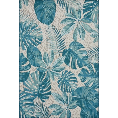 Hanse Home Collection Flair 105618 Tropical Leaves Turqouise modrá