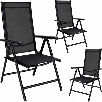 Casaria Sada 3 zahradních židlí Bern antracit