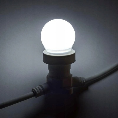 DECOLED Svetelná girlanda pre žiarovky s päticou E27 50 m 50 objímok IP67