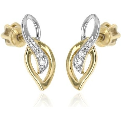 Zlatnictví U Kostela dámské náušnice lístečky 1352ž