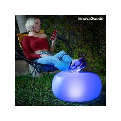 InnovaGoods Надуваемо Кресло с Многоцветна LED Светлина и Дистанционно Управление Pulight InnovaGoods