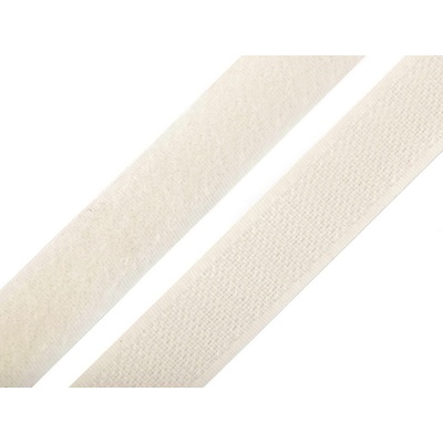 Suchý zip háček + plyš šíře 20 mm, střední, (031) ecru