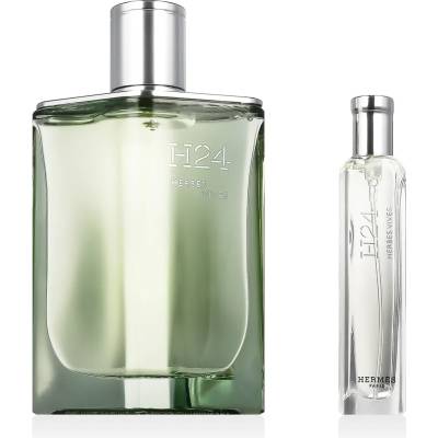 Hermès H24 Herbes Vives комплект за мъже Презареждаема парфюмна вода 100 ml + Eau de Parfum 15 ml опция Horse Head Motif Box