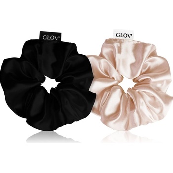 GLOV Scrunchies S ластици за коса Sparkling Wine/Black 2 бр