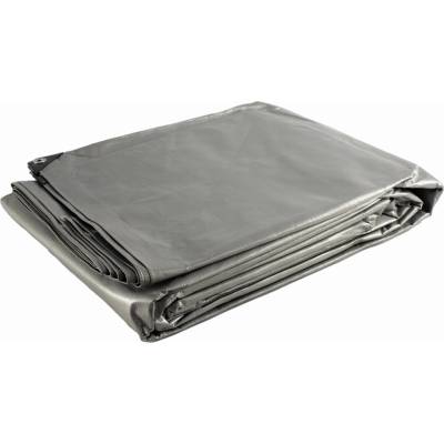 ShopJK krycí plachta STŘÍBRNO HNĚDÁ 5 x 6 M 210 g/m²