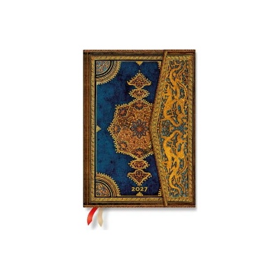 Safavid Indigo MIDI Vertical Hardcover 12 Month Weekly Planner, 160pg, 100gsm by Paperblanks Safavid Binding Art 2027