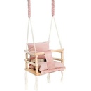 Dětské houpačky a houpadla Kruzzel 18027 Interiérová houpačka 3v1 růžová