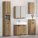 vidaXL Комплект мебели за баня 4 бр. Дъб 64, 5 x 33, 5 x 59 см (3416028)