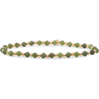 Sparkling Jewels Minerálny náramok so zeleným jadeitom SBG-GEM61-3MM-MIX