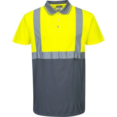 Portwest S479 Two Tone Reflexná polokošeľa žltá/sivá L