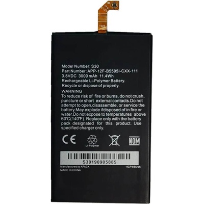 Caterpillar S30 Съвместима Литиево-полимерна Батерия 3.85V / 3000mAh за Cat S30