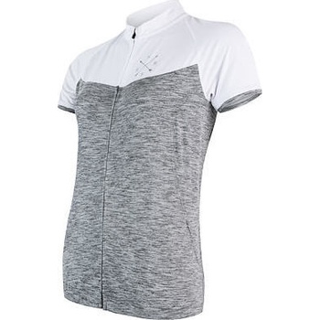 Sensor MOTION dámský krátky rukáv celozip šedá/bílá