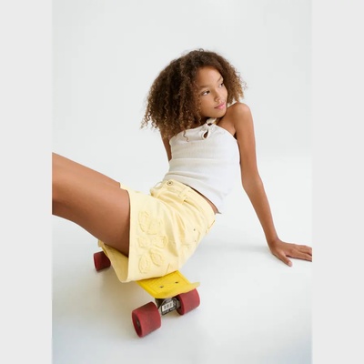 Mayoral Панталон къс туил фантазия в цвят Ванилия за момиче Mayoral