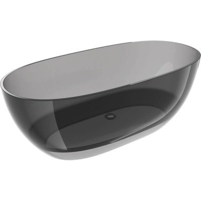 Mexen Pure димяща свободностояща прозрачна вана 170 x 80 см, хромиран изпускател - 58071708019 (58071708019)