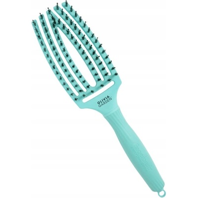 Olivia Garden Finger Brush kefa na vlasy masážna 6-radová stredná mint