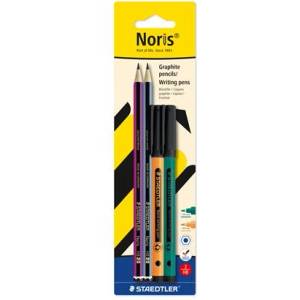 STAEDTLER Комплект графитен молив и иглен филц, STAEDTLER "Noris color edition set", оранжев + зелен иглен филц 61 BK4-2 (61 BK4-2)