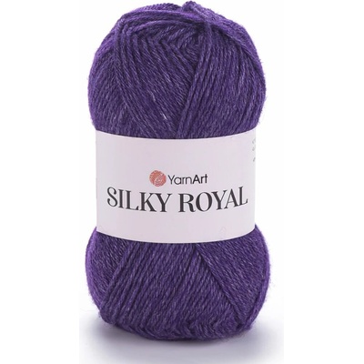 YarnArt pletací příze YarnArt SILKY ROYAL 434 tmavě fialová, klasická 50g/140m