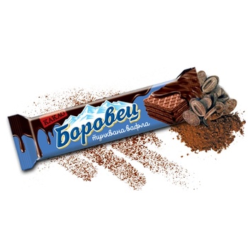 Image 1 of Боровец Вафла "Боровец Какао" с какаова глазура 45 гр. (10бр. )