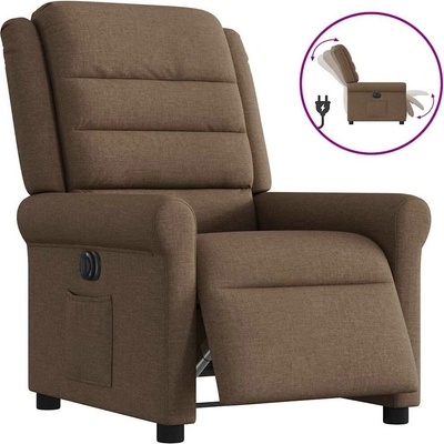 vidaXL 3303178 Elektrické polohovací hnědé textil