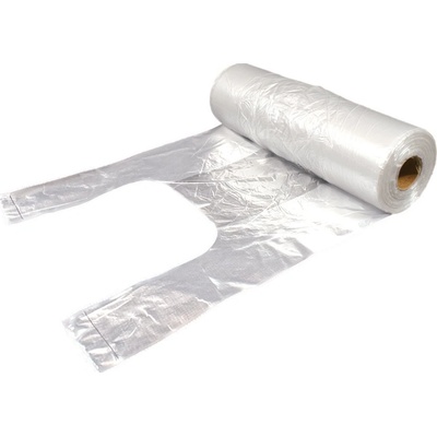 Mikrotenová taška na rolku, nosnosť 5 kg, dĺžka 44 cm, šírka 23 cm, záložka 14 cm, transparentná, 250 ks