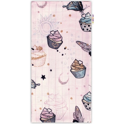 Baby Nellys Bambusová plena Lux Muffin 75 x 75 cm růžová
