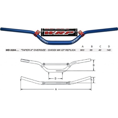 WRP ŘIDÍTKA TAPER-X 28.6mm MX-GP CHIODI 06 REPLICA modrá