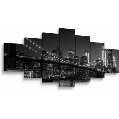 Obraz Brooklyn mostu v New Yorku, sedmidílný 210x100 cm