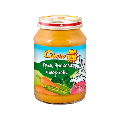 Слънчо пюре гах, броколи и моркови - 190 г