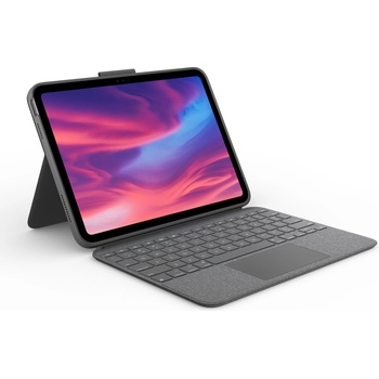 Image 1 of Logitech iPad 10th Combo Touch Case with keyboard UK oxford grey (920-011441)