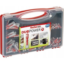 Fischer DUOPOWER 5, 6, 8 a 10 univerzální hmoždinka sada + šrouby REDBOX - 536091