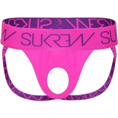 Jocksy Sukrew U-Style Jockstrap Shocking Pink pánske ružové jocksy otvorom