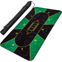 Gamesplanet Skladacia pokerová podložka, zelená/čierna, 160 x 80 cm