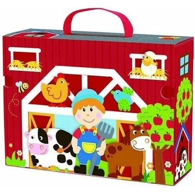 Tooky Toy Farma sada v kufríku s dráhou 31 ks