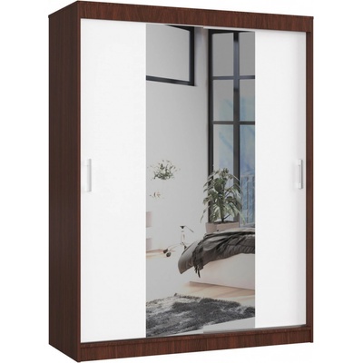Ak furniture Reton 150 cm so zrkadlom venge/biela